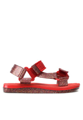 Melissa Сандали Mini Papete + Rider I 33381 Red/Clear Glitter Pink 54034 - Mera.bg