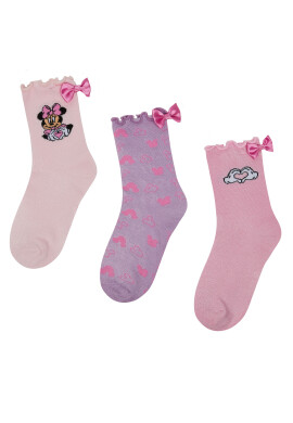 Mickey&Friends Дълги чорапи ACCCS-SS25-327DSTC(3-PACK) Розов - Mera.bg