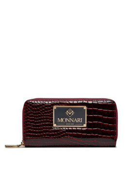 Monnari Голям дамски портфейл PUR0130-M05 Burgundy Croco - Mera.bg