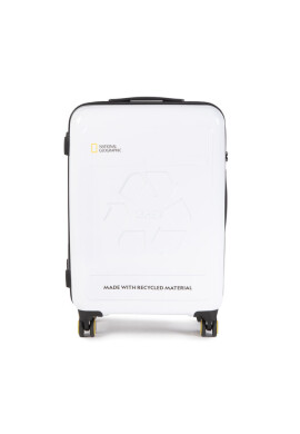 National Geographic Среден куфар Medium Trolley N205HA.60.01 Бял - Mera.bg