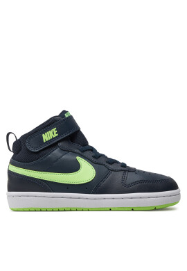 Nike Обувки Court Borough Mid 2 (PSV) CD7783 403 Dark Obsidian/Lime Blast/White - Mera.bg