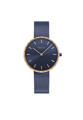 Obaku Часовник Folder V252LXSLML Navy/Rose Gold - Mera.bg