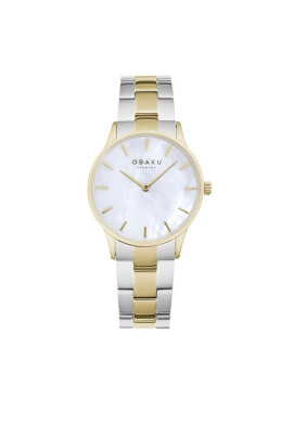 Obaku Часовник Lyng Lille V247LXGWSF Silver/Gold - Mera.bg