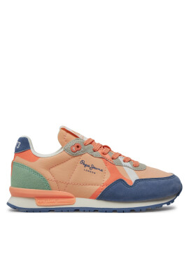 Pepe Jeans Сникърси Brit Print G PGS40001 Оранжев - Mera.bg