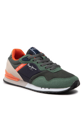 Pepe Jeans Сникърси London One Basic B PBS30540 Khaki Green 765 - Mera.bg