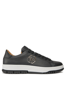 PHILIPP PLEIN Сникърси Leather Lo-Top Sneakers Hexagon AACS USC0514 PLE010N Black 02 - Mera.bg