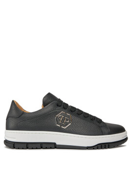 PHILIPP PLEIN Сникърси Leather Lo-Top Sneakers Hexagon AACS USC0514 PLE010N Black 02 - Mera.bg
