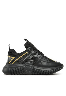 PHILIPP PLEIN Сникърси Runner Sneakers Supersonic SACS USC0405 PLE075N Black/Light Gold 0293 - Mera.bg