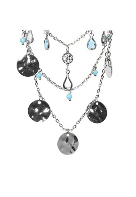 Pieces Колие Bysa 17135594 Silver 4149434 - Mera.bg