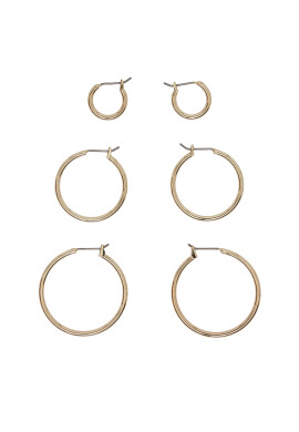 Pieces Комплект 3 чифта обеци Pcmela 17146768 Златист - Mera.bg