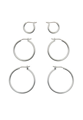 Pieces Комплект 3 чифта обеци Pcmela 17146768 Сребрист - Mera.bg