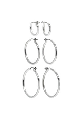 Pieces Комплект 3 чифта обеци Pcmela 17146768 Сребрист - Mera.bg