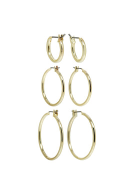 Pieces Комплект 3 чифта обеци Pcmela 17146768 Златист - Mera.bg