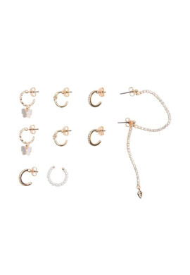 Pieces Комплект 6 чифта обеци Bia 17135105 Златист - Mera.bg