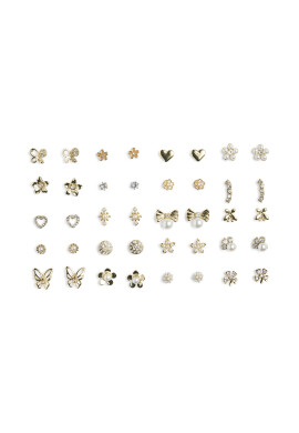 Pieces Комплект чифта обеци Pclona Mega Pack Earrings D2d 17153167 Златист - Mera.bg