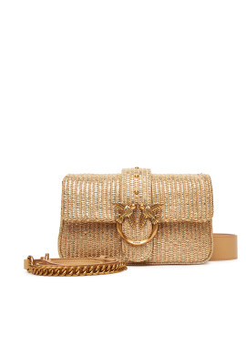 PINKO Дамска чанта Love One Mini Slouchy Fl PE 25 PLTT 104340 A2CE Златист - Mera.bg