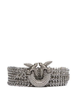 PINKO Дамски колан Strass Buckle Belt H2 105878 A2X8 Сребрист - Mera.bg