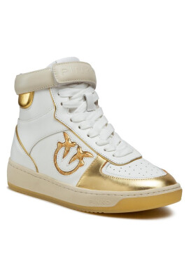 Pinko Сникърси Lorena Basket Hi Sneaker AI 22-23 BLKS1 1H214S A08S Bianco/Oro HZ1 - Mera.bg