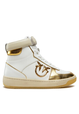 Pinko Сникърси Lorena Basket Hi Sneaker AI 22-23 BLKS1 1H214S A08S Bianco/Oro HZ1 - Mera.bg