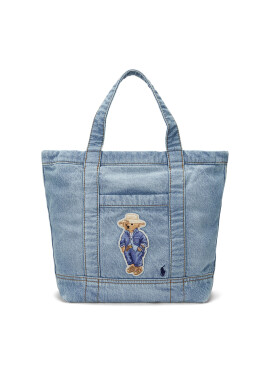 Polo Ralph Lauren Дамска чанта Bear-patch 428960636001 Син - Mera.bg