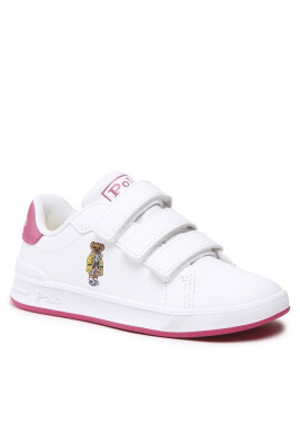 Polo Ralph Lauren Сникърси Heritage Court Ii Bear Ez RF104108 White Smooth/Baja Pink/Yellow w/ Watch Hill Bear - Mera.bg