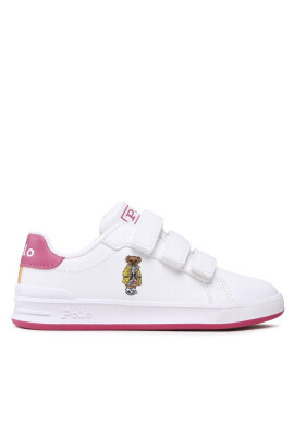 Polo Ralph Lauren Сникърси Heritage Court Ii Bear Ez RF104108 White Smooth/Baja Pink/Yellow w/ Watch Hill Bear - Mera.bg