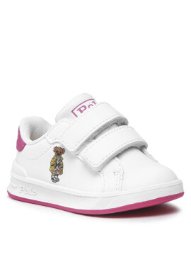 Polo Ralph Lauren Сникърси Heritage Court Ii Bear Ez RF104108 White Smooth/Baja Pink/Yellow w/ Watch Hill Bear - Mera.bg