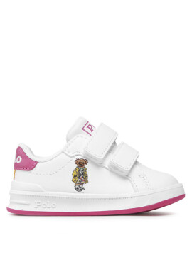 Polo Ralph Lauren Сникърси Heritage Court Ii Bear Ez RF104108 White Smooth/Baja Pink/Yellow w/ Watch Hill Bear - Mera.bg