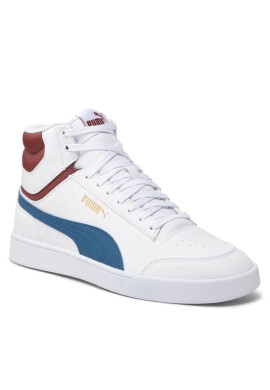 Puma Сникърси Shuffle Mid 380748 10 White/Lakeblue/Red/Gold - Mera.bg