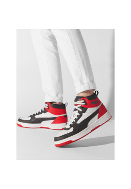 Puma Сникърси Rebound Joy 374765 19 White/Asphalt/Red - Mera.bg