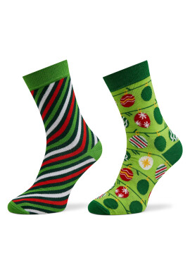 Rainbow Socks Комплект 2 чифта дълги чорапи дамски Xmas Balls Цветен - Mera.bg