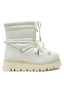 REPLAY Апрески Shiny-Effect Harper United Lace-Up GWF4R.000.C0002T Бял - Mera.bg