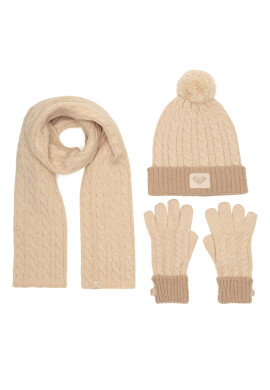 Roxy Комплект шапка шал и ръкавици RX-KF-001-AW24 Бежов - Mera.bg