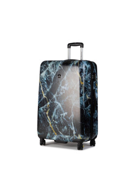 Saxoline Голям твърд куфар Trolley L Marble 1439H0.71.10 Черен - Mera.bg