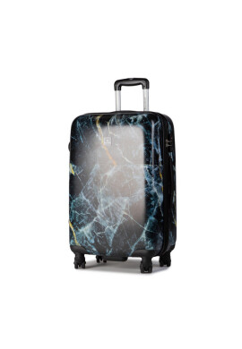 Saxoline Среден твърд куфар Marble 1439H0.60.10 Черен - Mera.bg