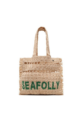 Seafolly Дамска чанта Logo Woven Tote 71927-BG Natural - Mera.bg