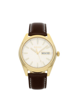 Seiko Часовник Classic Quartz SUR450P1 Gold/Brwon - Mera.bg