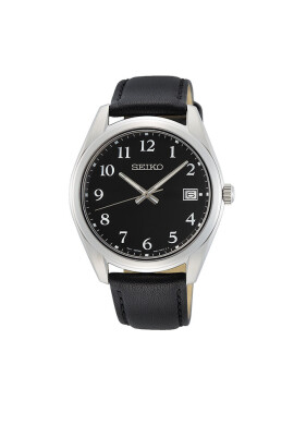 Seiko Часовник Classic Quartz SUR461P1 Silver/Black - Mera.bg