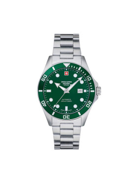 Swiss Alpine Military Часовник 7095.2134 Silver/Green - Mera.bg