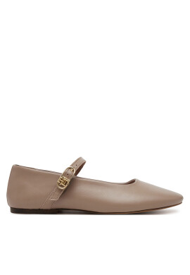 Tommy Hilfiger Балеринки Leather Maryjane Ballerina FW0FW08651 Бежов - Mera.bg
