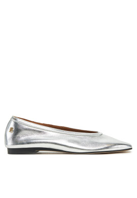 Tommy Hilfiger Балеринки Soft Metal Lthr Ballerina No Bow FW0FW08601 Сребрист - Mera.bg