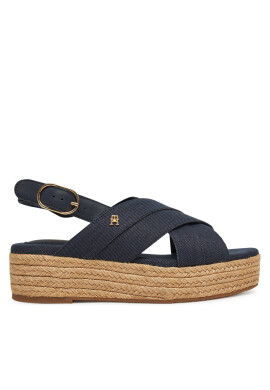 Tommy Hilfiger Еспадрили Denim Espadrille Platform Sandal FW0FW08669 Тъмносин - Mera.bg