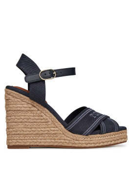 Tommy Hilfiger Еспадрили Espad High Wedge FW0FW08668 Тъмносин - Mera.bg