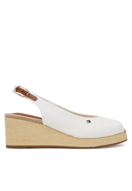 Tommy Hilfiger Еспадрили Flag Mid Wedge Espad Slingback FW0FW08595 Бял - Mera.bg