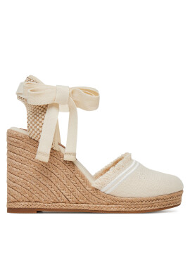 Tommy Hilfiger Еспадрили Fringe Canvas High Wedge FW0FW08878 Екрю - Mera.bg