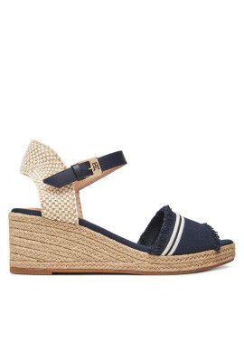 Tommy Hilfiger Еспадрили Fringe Canvas Medium Wedge FW0FW08879 Тъмносин - Mera.bg