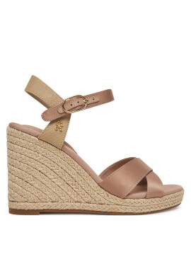 Tommy Hilfiger Еспадрили Satin High Wedge Espadrille FW0FW08602 Розов - Mera.bg