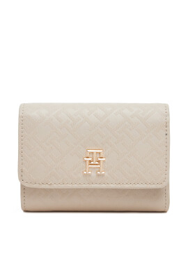 Tommy Hilfiger Голям дамски портфейл Th Distinct Trifold Wallet Mono AW0AW17257 Екрю - Mera.bg