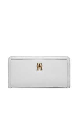 Tommy Hilfiger Голям дамски портфейл Th Monotype Large Slim Wallet AW0AW16210 Бял - Mera.bg