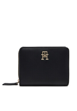 Tommy Hilfiger Малък дамски портфейл Th Logotape Med Za AW0AW17408 Черен - Mera.bg